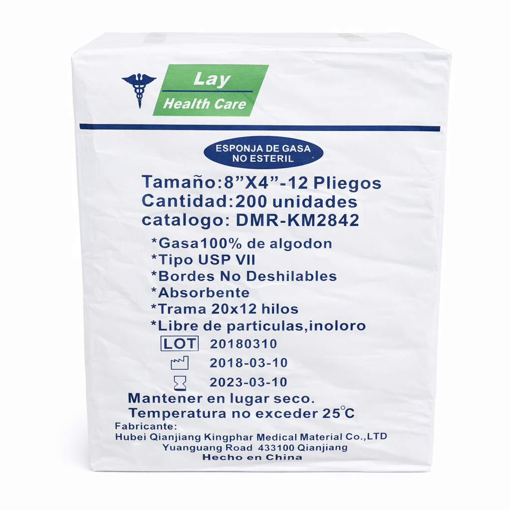 Gasas 4x8x12 No Estéril