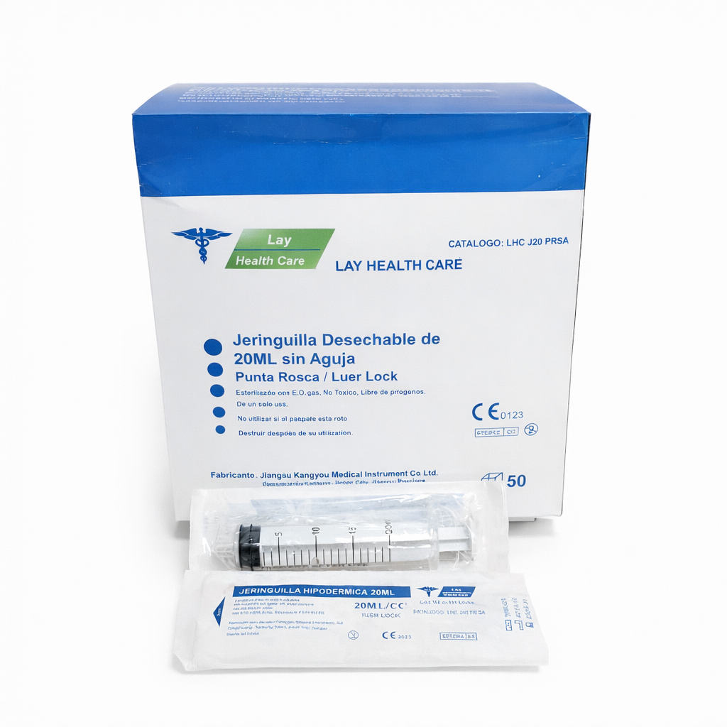 Jeringuilla Desechable 20cc sin aguja